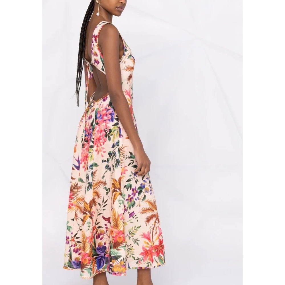 Zimmermann Tropicana Cutout Floral Midi Dress - Picture 12 of 14